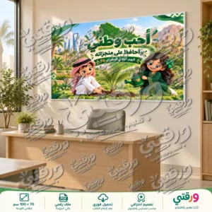 لوحة أحب وطني لليوم الوطني السعودي 96