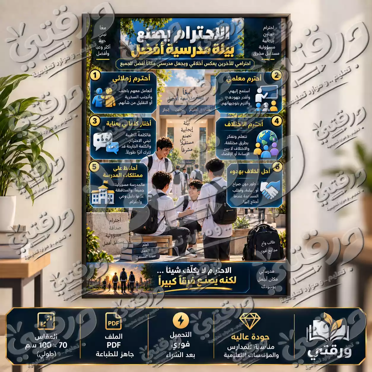 لوحة الإحترام يصنع بيئة أفضل / أولاد