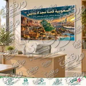 لوحة السعودية قصة مجد لليوم الوطني السعودي 96