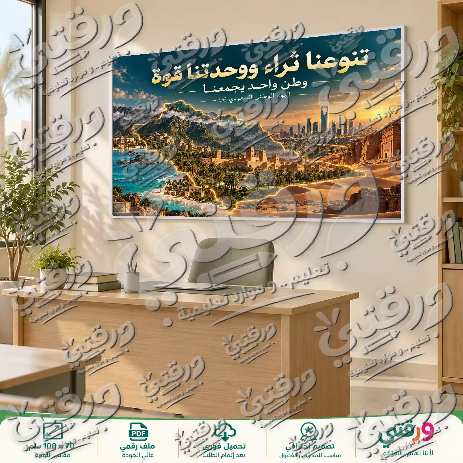 لوحة تنوعنا ثراء لليوم الوطني السعودي 96