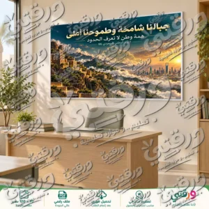 لوحة جبالنا شامخة لليوم الوطني السعودي 96