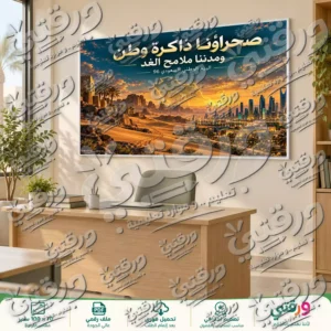 لوحة صحراؤنا ذاكرة وطن لليوم الوطني السعودي 96