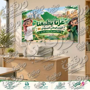 لوحة عزنا بطبعنا لليوم الوطني السعودي 96