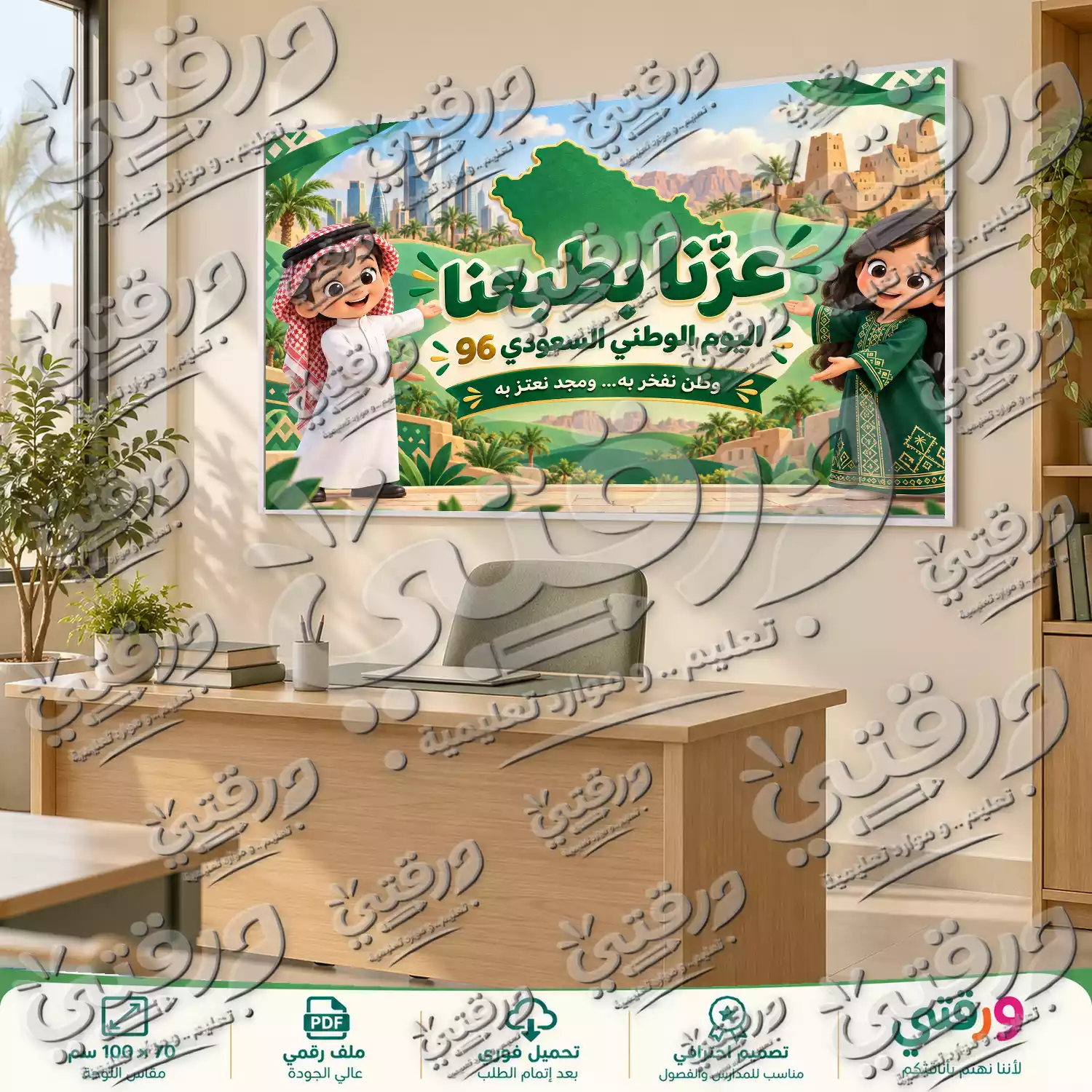 لوحة عزنا بطبعنا لليوم الوطني السعودي 96
