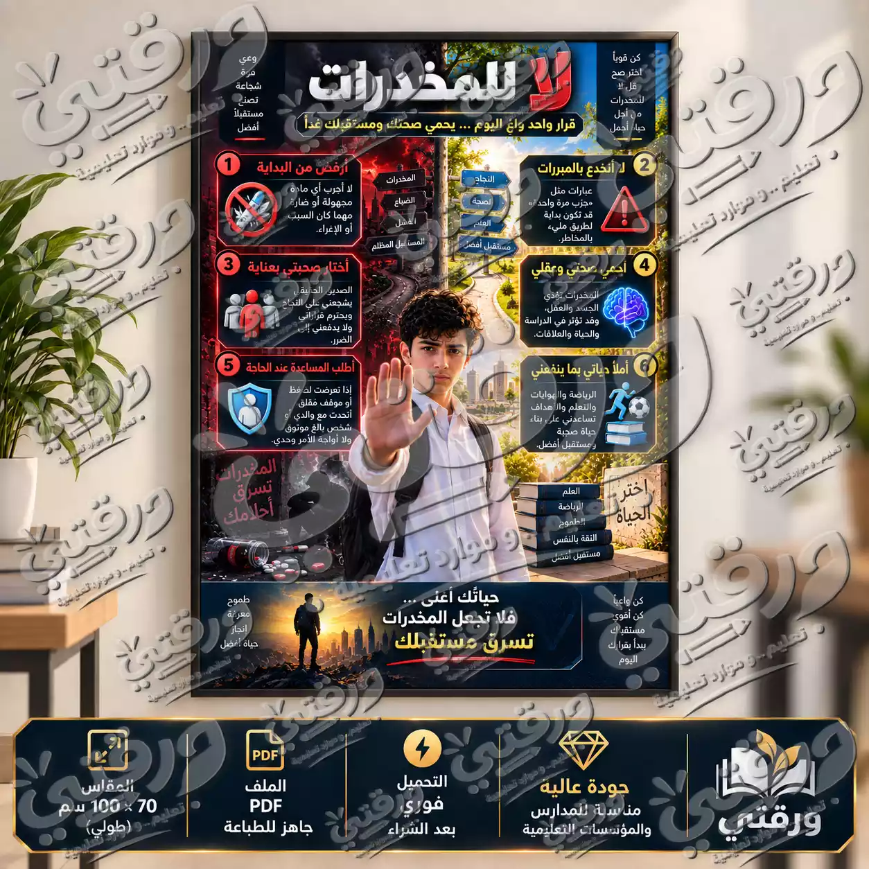 لوحة لا للمخدرات