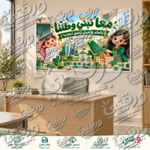 لوحة معا نبني وطننا لليوم الوطني السعودي 96