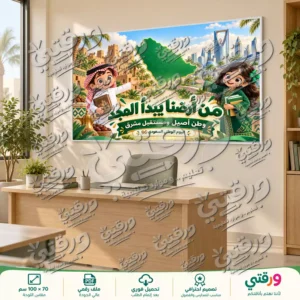 لوحة من أرضنا يبدأ المجد لليوم الوطني السعودي 96