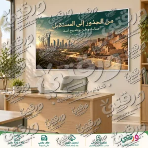 لوحة من الجذور إلى المستقبل لليوم الوطني السعودي 96