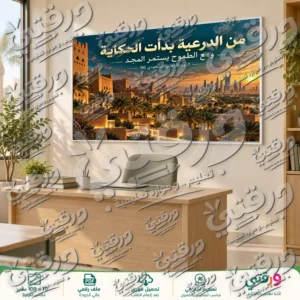 لوحة من الدرعية بدأت الحكاية لليوم الوطني السعودي 96