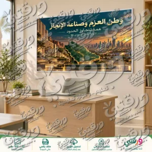 لوحة وطن العزم لليوم الوطني السعودي 96