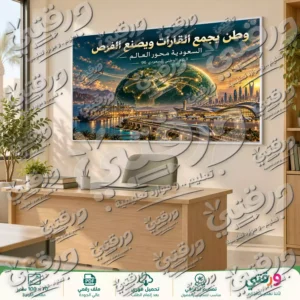 لوحة وطن يجمع القارات لليوم الوطني السعودي 96