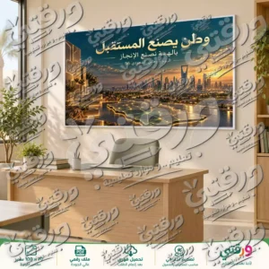 لوحة وطن يصنع المستقبل لليوم الوطني السعودي 96
