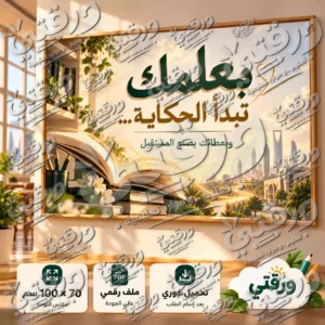 لوحة بعلمك تبدا الحكاية