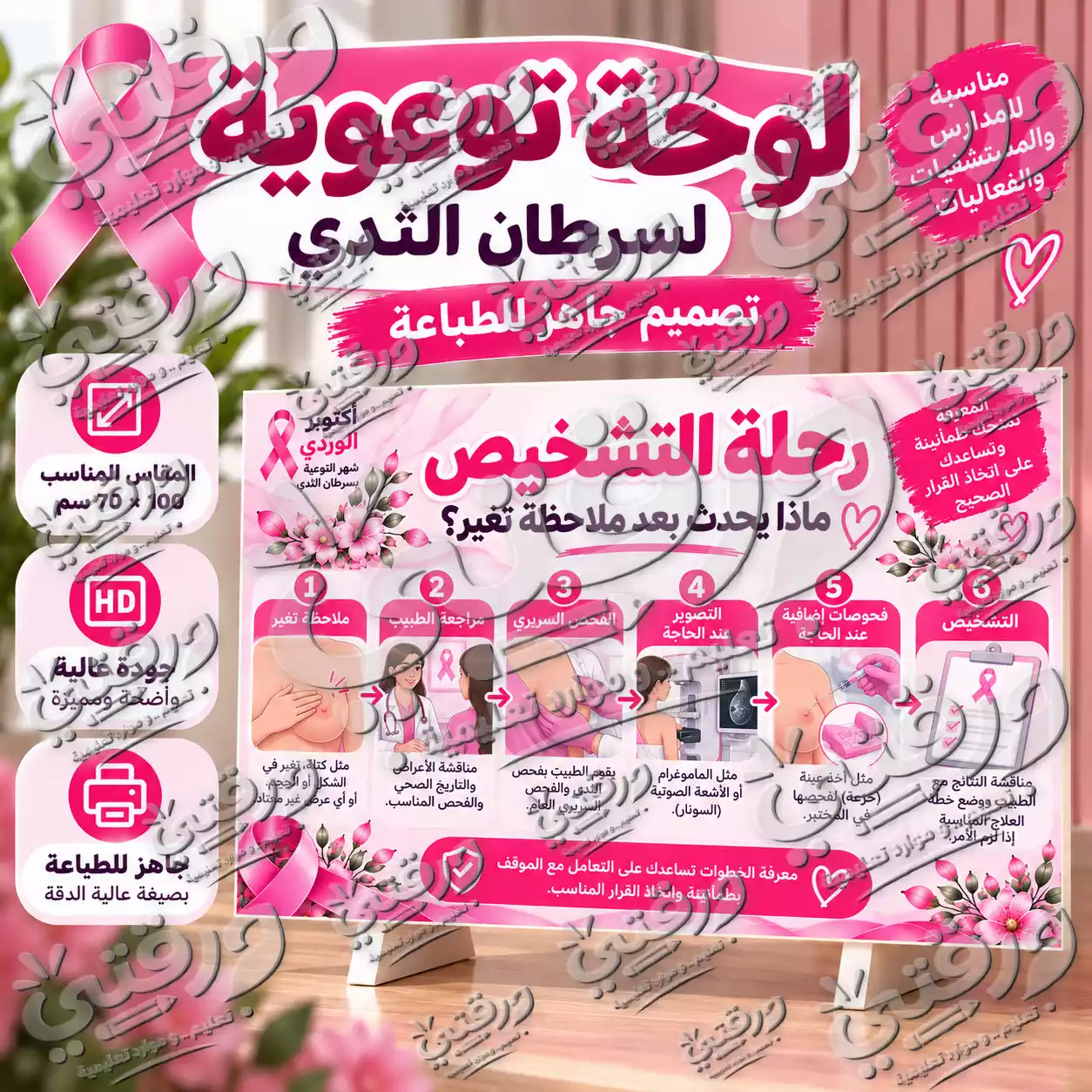 لوحة رحلة التشخيص لسرطان الثدي