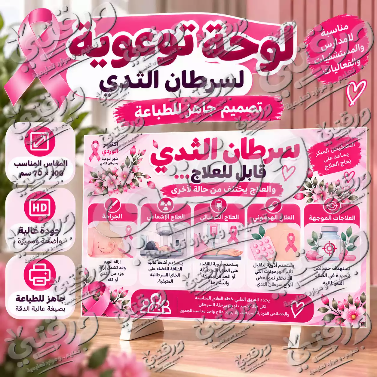 لوحة سرطان الثدي قابل للعلاج